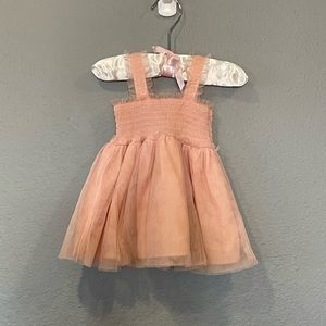 First Impressions Peach Tulle Dress